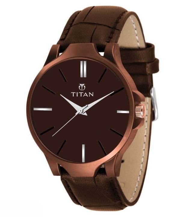 Titan Analog Leather Watch